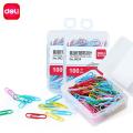 Deli Paper clip (E0024) - 100 pcs - multicolor. 