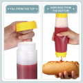 Inverted Plastic Squeeze Bottles 16Oz Refillable Tip Large Valve Dispenser Condiment for Sauces Ketchup. 