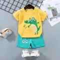 Summer Children's Clothes Baby Boy T-Shirt+Pant 2Pcs/Set Kids Cartoon Short Sleeve Suit Toddle Girl Clothes Suit Baby Outfit Set. 