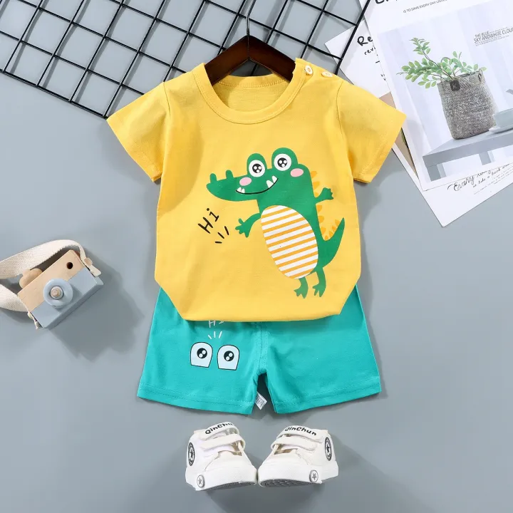 Summer%20Children's%20Clothes%20Baby%20Boy%20T-Shirt+Pant%202Pcs/Set%20Kids%20Cartoon%20Short%20Sleeve%20Suit%20Toddle%20Girl%20Clothes%20Suit%20Baby%20Outfit%20Set%20-%20Image%203