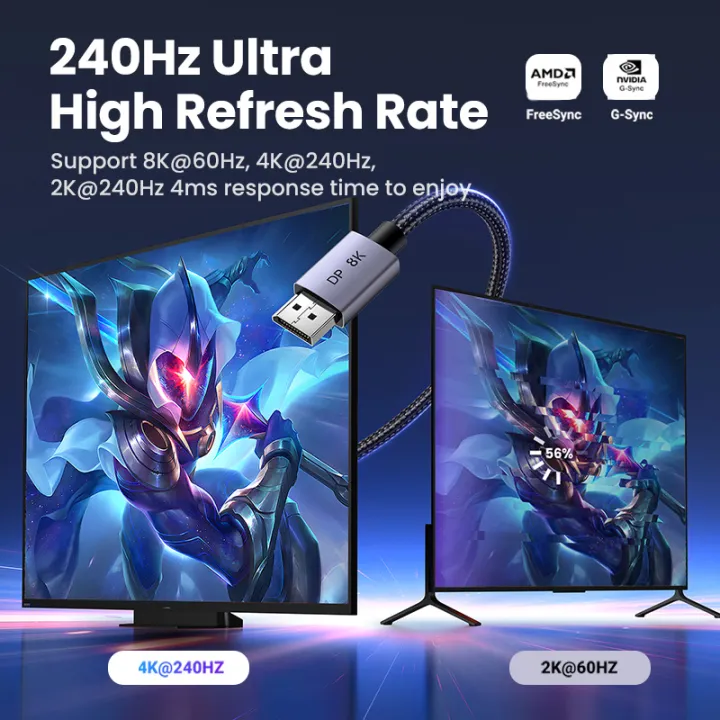 UGREEN%20DisplayPort%20Cable%201.4%20DP%20to%20DP%20Cable%20Support%208K@60Hz%20Display%20Port%20Cable%20Cord%20for%20FreeSync%20G-Sync%20Video%20Card%20Monitor%20-%20Image%202