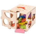 2023 Shape Sorter Toy Wooden Montessori Toys Sorting Cube Stacking And Sorting Activity Cube For Toddlers And Kids 36 Months And Up.