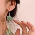 1Pair Chinese Style Lotus Pendant Tassel Earrings For Women Girls Classic Retro Elegant Long Drop Earrings  Gifts-MOILY. 