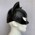 Cat Woman Mask Half Eyes Fox Movie Cosplay Catwomen Selina Kyle Latex Mask Halloween Party Women Superhero Costume Headgear.