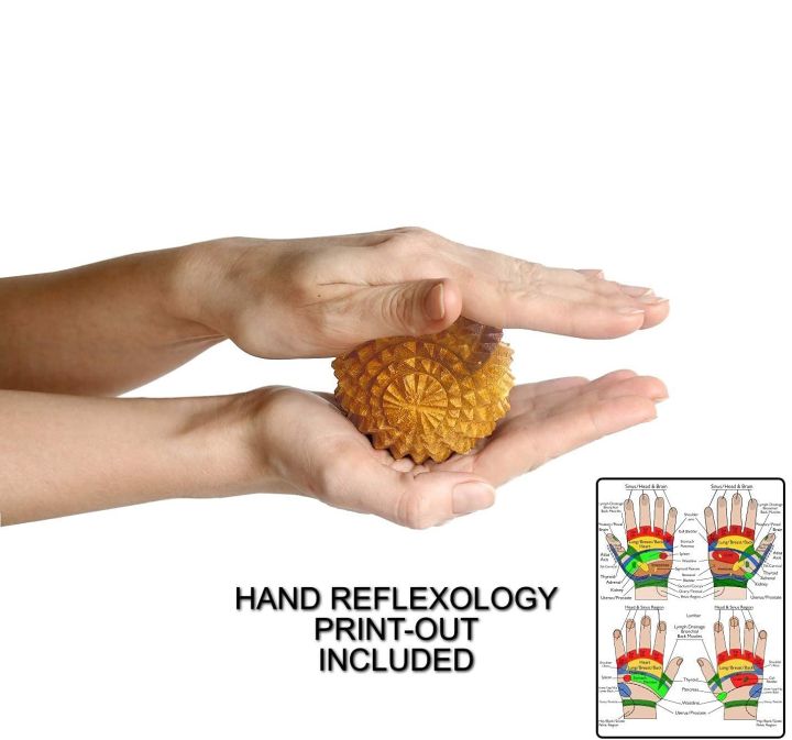 Hand / Foot Massager Acupressure Wooden Roller Hand Massager 1 Pcs