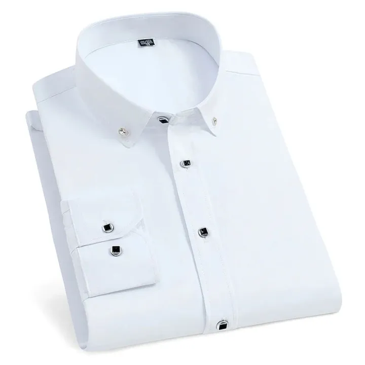 High%20Quality%20Men's%20Long%20Sleeve%20Shirt%20Dress%20Casual%20Solid%20Color%20Routine%20Fit%20Design%20Business%20Male%20Social%20Shirts%20White%20Blue%20Black%20-%20Image%203