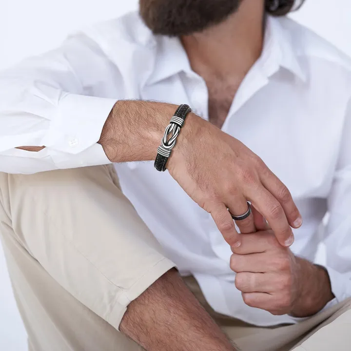 To%20My%20Son%20To%20My%20Grandson%20Bracelet%20Love%20You%20Forever%20Braided%20Leather%20Knot%20Bracelet%20Stainless%20Steel%20Magnetic%20Clasp%20Jewelry%20Gift%20-%20Image%204