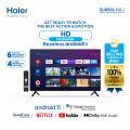 Haier 32" Android 11 HD Smart LED TV (H32K66GH) with Free Bongo Subscription.
