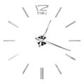 3D Wall Clock DIY Big Wall Clocks Modern Living Room Acrylic Mirror Stickers Self-Adhesive Quartz Watch Silent Home Decoration. 