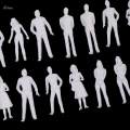 4x20Pieces 1/50 Scale Unpainted Model People Architectural Mini Figures Kit.