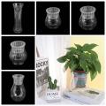 【Best Price Guaranteed】 Mini Fish Self Watering Hydroponic Flower Pot Plastic Floor-standing Aquatic Container Simple Transparent Office. 