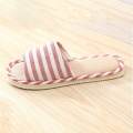 Women's Home Indoor Non-slip Slippers Ladies Flat Printed Soft Comfortable Cotton-linen Flipflops. 