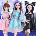 30cm Doll Set 1/6 Bjd Doll 26Joint Movable Body White Skin Doll Children Dress Up Toy Girl's Birthday Gifts.