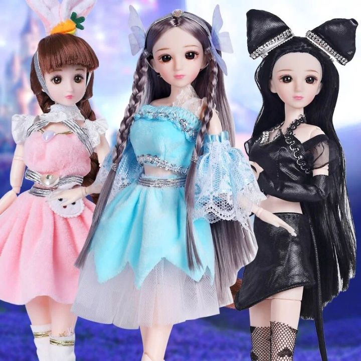 30cm%20Doll%20Set%201/6%20Bjd%20Doll%2026Joint%20Movable%20Body%20White%20Skin%20Doll%20Children%20Dress%20Up%20Toy%20Girl's%20Birthday%20Gifts%20-%20Image%205