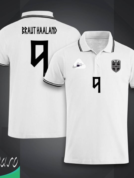 Norway%20World%20Cup%202026%20Polo%20Football%20Jersey%20For%20Men%20-%20Half%20Sleeve%20Collar%20Polo%20Braut%20Haaland%209%20t%20shirt%20-%20Norway%209%20Jersey%20-%20Image%203