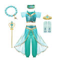 Pants Birthday Party Halloween Latin Magic Lamp Princess Jasmine Princess Dress Dress Up Costume Girls' Day Fantasy Top Long. 