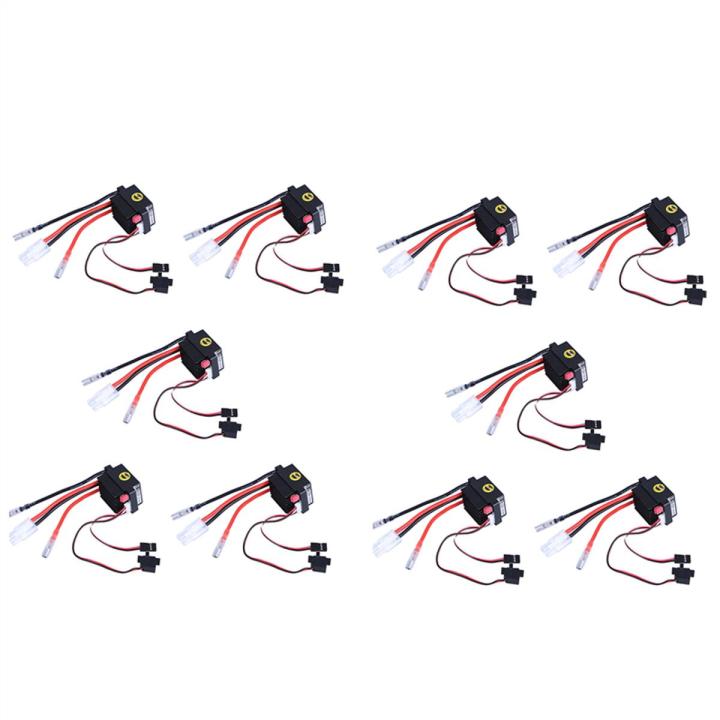 10X Rc ESC 320A 6-12V Brushed ESC Speed Controller with 2A BEC for RC Boat U6L5