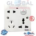 Click Prime, Multi Socket US, Aus, UK, With Swithc,13A. 