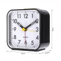 Analogue Silent Alarm Clocks Small Silent Non-ticking Analog Quartz Clock with Light Snooze for Heavy Sleepers Office Bedroom.