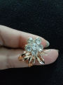 Women's Hijab Pin Brooches Gold Color 1 Pc. 