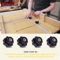 15Pcs M6 Star Knob Clamping Handle Nut Through Hole Set Brass Female Threaded Handle Screw on Knob Grip Black Plastic.