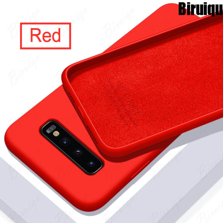 Biruiqu%20For%20Samsung%20Galaxy%20S10%20Plus%20S10+%20Case%20Liquid%20Silicone%20Soft%20Rubber%20Shockproof%20Cover%20-%20Image%202