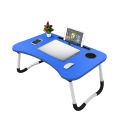 Portable Foldable Laptop Desk Home Laptop Table Notebook Study Laptop Stand Desk for Bed & Sofa Laptop Stand Computer Table with Folding Legs- Blue - Laptop Table - Laptop Table - Laptop Table. 