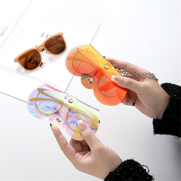 PVC Chain Glasses Case Transparent Sun Sunglasses Bag