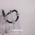 Chrome Hearts cross Y2K Splicing beaded chain Bracelet, Advanced sense bracelet for men and women. 