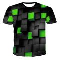 Large Size Men T-Shirt Summer Geometric Circle 3D Printed Top Tees Fashion O--Neck Short Sleeve Casual Loose Men Shirts.