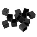 12Pc Square Rubber Feet Cups Table Chair Leg Protect Caps Durable Anti Slip PVC Pads Furniture Legs End Tips Covers Floor Guards. 