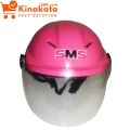 Pink Color Cap Helmet for Girls & Boys – SFM Half Face Stylish Bike Helmet with Visor – গোলাপি হেলমেট. 
