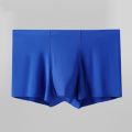 L-XXXL Seamless Ice Silk Boxers Men Solid Color Male Underpants Ultra-thin Underwear Summer COOL Trunk Shorts. 