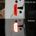 4Pcs Adhesive Car Door Open Reflective Sticker Tape Safety Warning Mark Decal. 