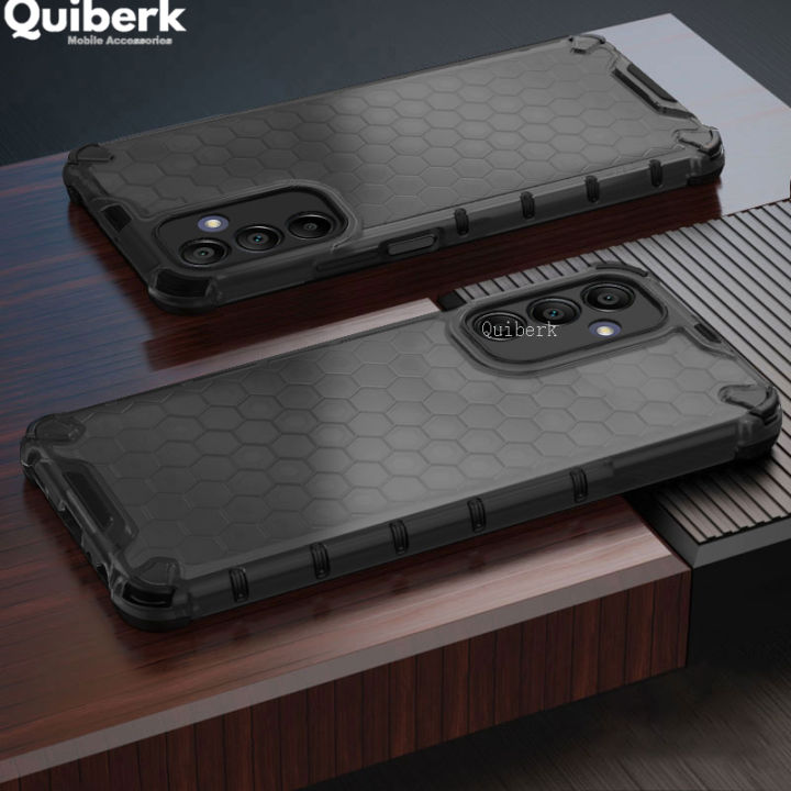 Quiberk for Honor X9c 5G Honeycomb Patterned Case Hard Clear Shockproof Rugged Back Cover