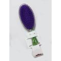 Plastic Clear Color Design Nylon Bristle Hair Brush. 