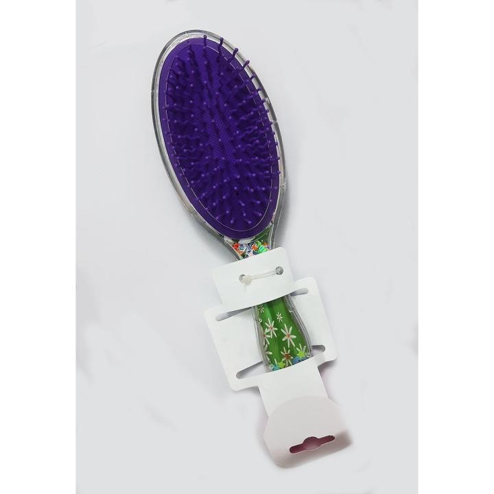 Plastic Clear Color Design Nylon Bristle Hair Brush