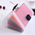 【On Sale】 A6 School Plastic File Case Document Bag 13 Pockets Paper Organizer File Folder. 