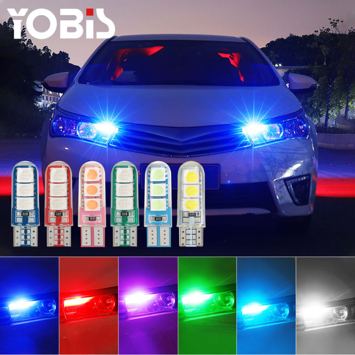 Super Bright Indicator Light Bulb LED for Motorcycle & Car T10 Socket W5W SMD5050 0.9W 6000K 72lm 12V 1 Pair