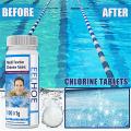 100pcs/Box Swimming Pool Cleaning Tablet Chlorine Bromine Tablets Cleaner Swimming Spa Hot Tub Cleaning Supplies. 