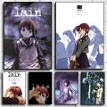 Serial Experiments Lain Anime Movie Sticky Posters Fancy Wall Sticker for Living Room Bar Decoration Vintage Decorative Painting.