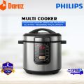 Philips Multicooker HD2237 Viva Collection All-in-One – ProCeramic+ Pot, 6L Capacity, 1300W, 7 Pressure Cooking Modes, Slow Cook, Saute/Sear, Multi-Cook Programs, Automatic Keep Warm for 12 Hours.