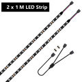 PC Computer SMD5050 4PIN 12V RGB Strip Light for Modding PC Chassis LED Light Strip Compatible with ASUS Aura Sync, Gigabyte RGB Fusion, MSI Mystic Light, ASRock RGB 4Pin Header. 