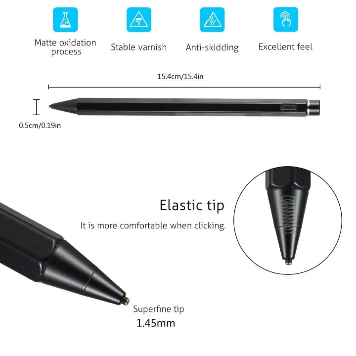 Active%20Stylus%20Pen%20Capacitive%20Pen%20USB%20Rechargeable%201.45mm%20Stylus%20Pens%20For%20Touch%20Screens/iPad/iPhone/Samsung%20Galaxy%20Note%208/All%20Smart%20Phone/Tablet%20-%20Image%203