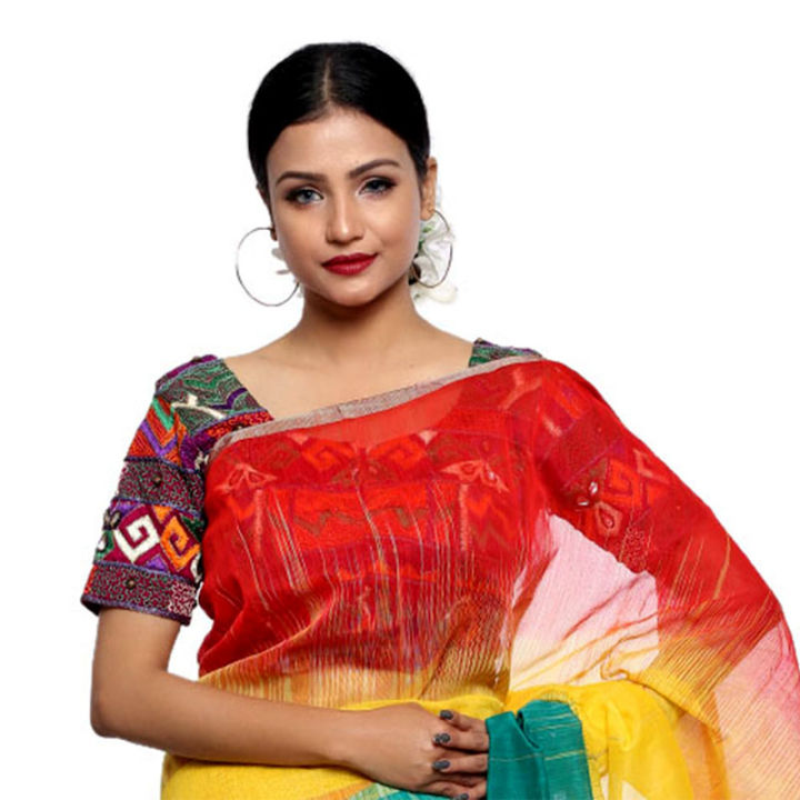Half%20Silk%20Jamdani%20Saree%20Without%20Blouse%20Piece.%20-%20Image%205
