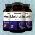 NatureBell Melatonin – 20 mg – 365 Fast Dissolve Lozenges – with Natural Strawberry Flavor – for Sleep Support & Circadian Rhythm Regulation. 