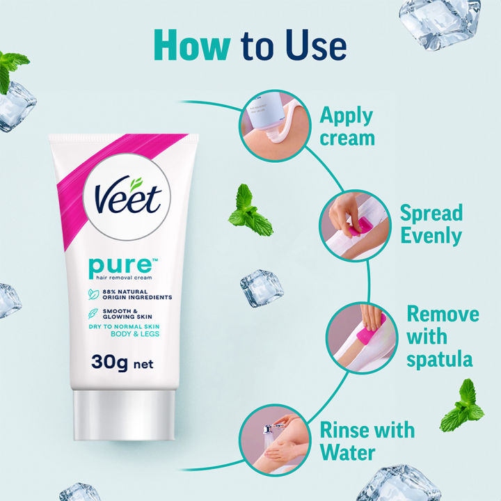 Veet%2030gm%20Dry%20to%20Normal%20Skin%20Hair%20Removal%20Cream%20for%20Body%20&%20Legs,%20Freshest%20Smell%20with%20Grape%20Seed%20Oil%20Leaves%20Skin%20Feeling%20Smooth,%20Moisturized%20&%20Visibly%20Glowing,%20Dermatologically%20Tested%20-%20Image%207