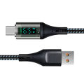 SFREE Shipping Transparent dynamic Digital Display Cable Type-C To Lightning PD27W Fast Charging Data Cable compatible For iphone uawei Samsung Xiaomi VIVO cable fast charging. 