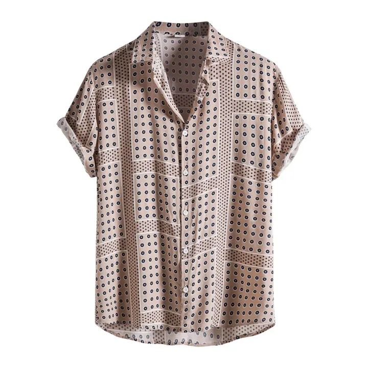 Men's%20Shirt%20Summer%20Leisure%20Ethnic%20Cotton%20Blend%20Men%20Shirt%20Houndstooth%20Plaid%20Print%20Lapel%20Short%20Sleeve%20Shirt%20Streetwear%20Top%20Camisas%20-%20Image%204