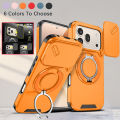 lthmy for Honor 600 Pro Casing Sliding Window Ring Phone Case Bracket Shockproof Protection Stand Holder Anti Fall Hard Back Cover.